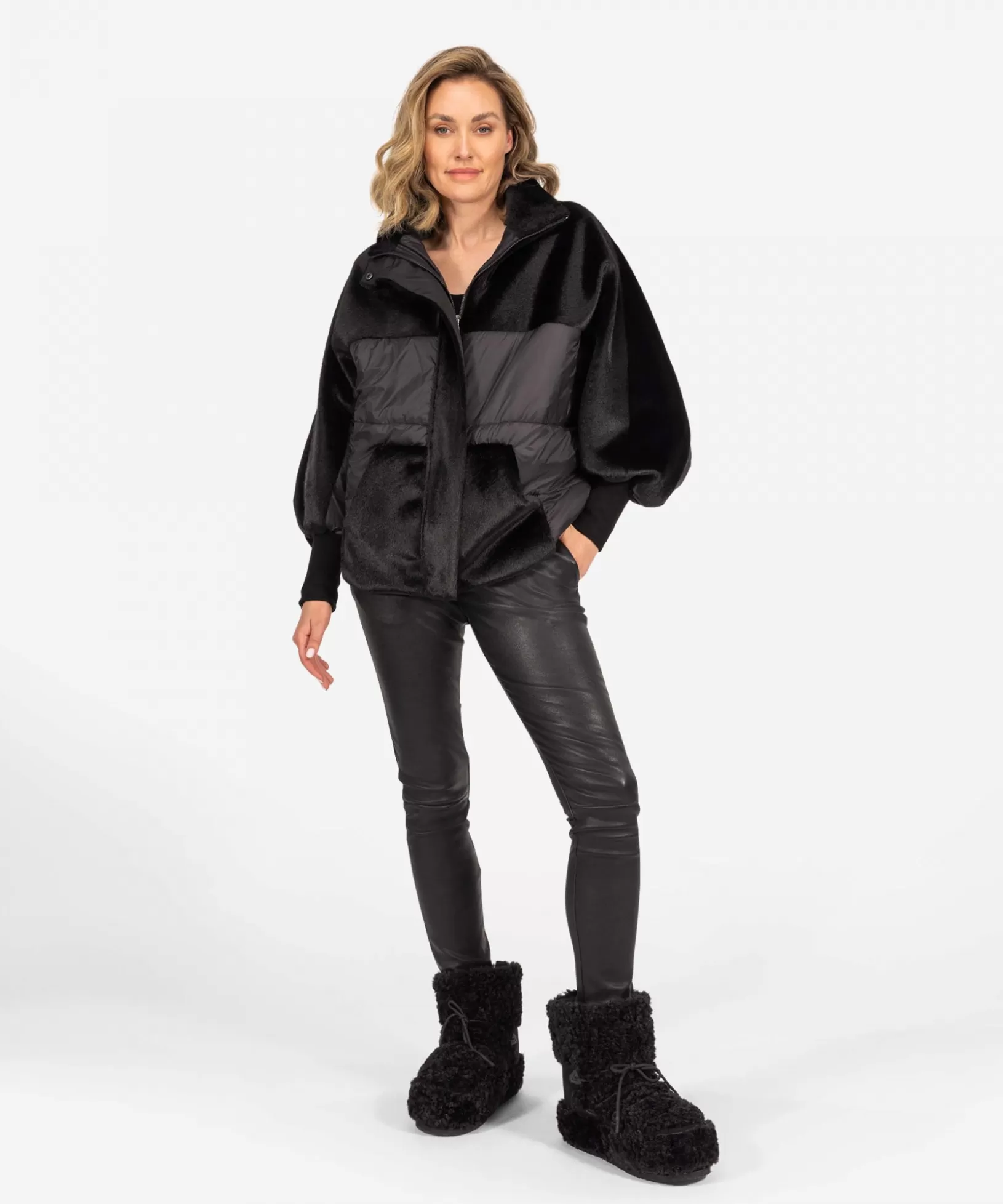 IBANA Gewatteerd | Faux Fur<Collins | Black