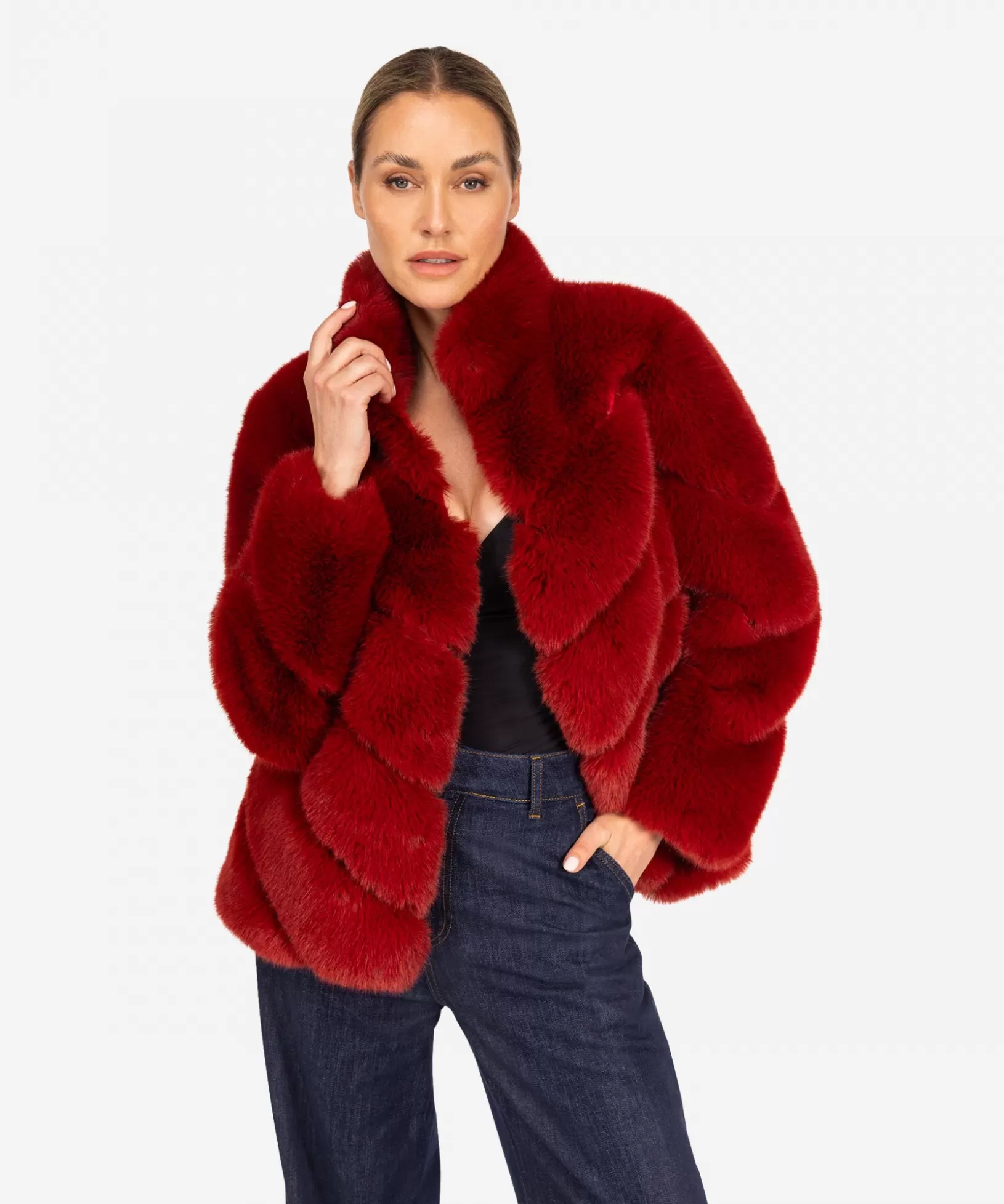 IBANA Faux Fur<Cyntilla | Red Bomb