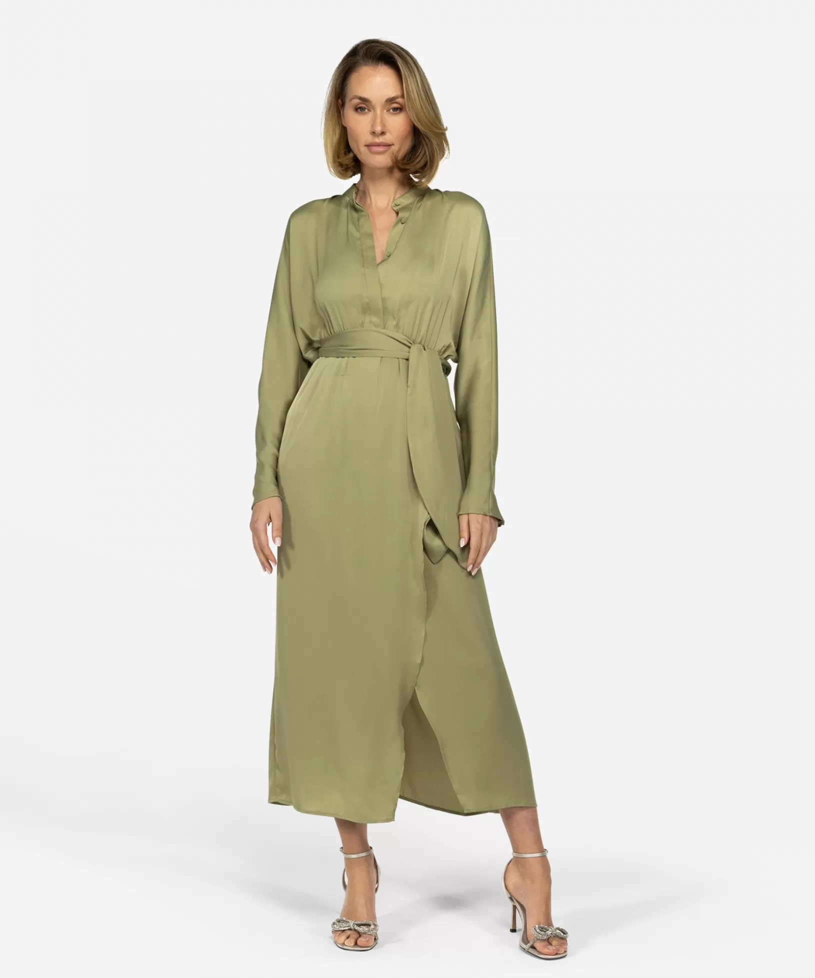 IBANA Midi Jurken | Maxi Jurken<Frida - Bridal | MOSS GREEN