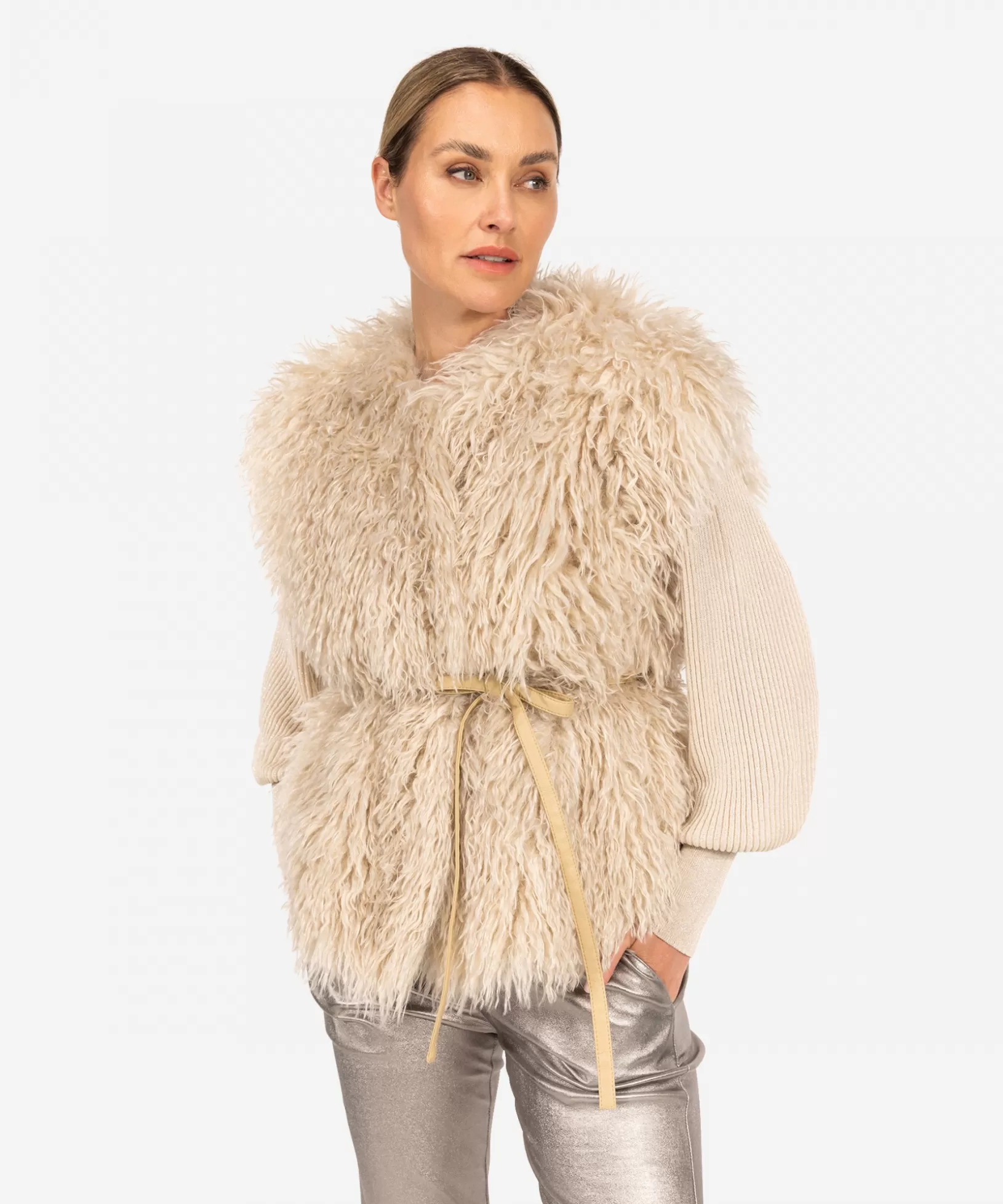 IBANA Faux Fur | Gilet<Jannes | Beige